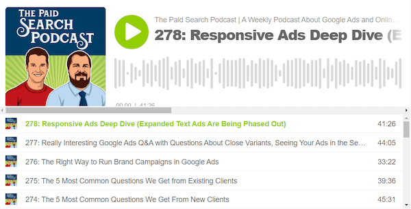 beste marketingpodcasts - de betaalde zoekpodcast